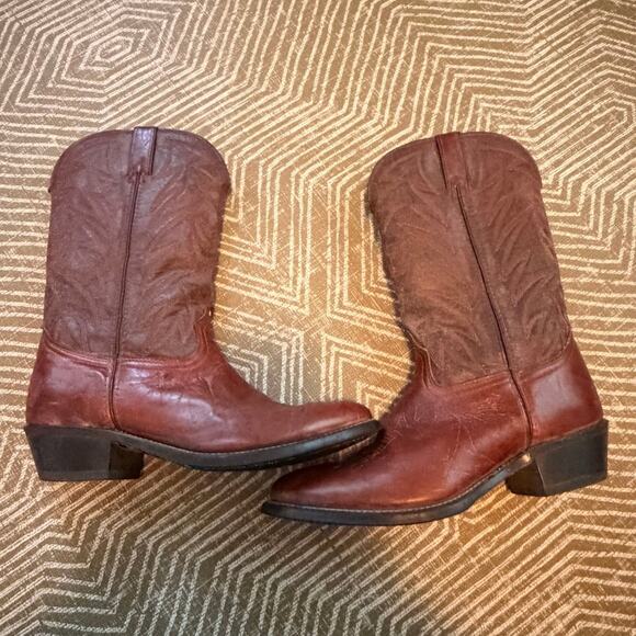 Durango Men’s Brown Leather Western Cowboy Boots Size 12 D Pointed Toe main image 7